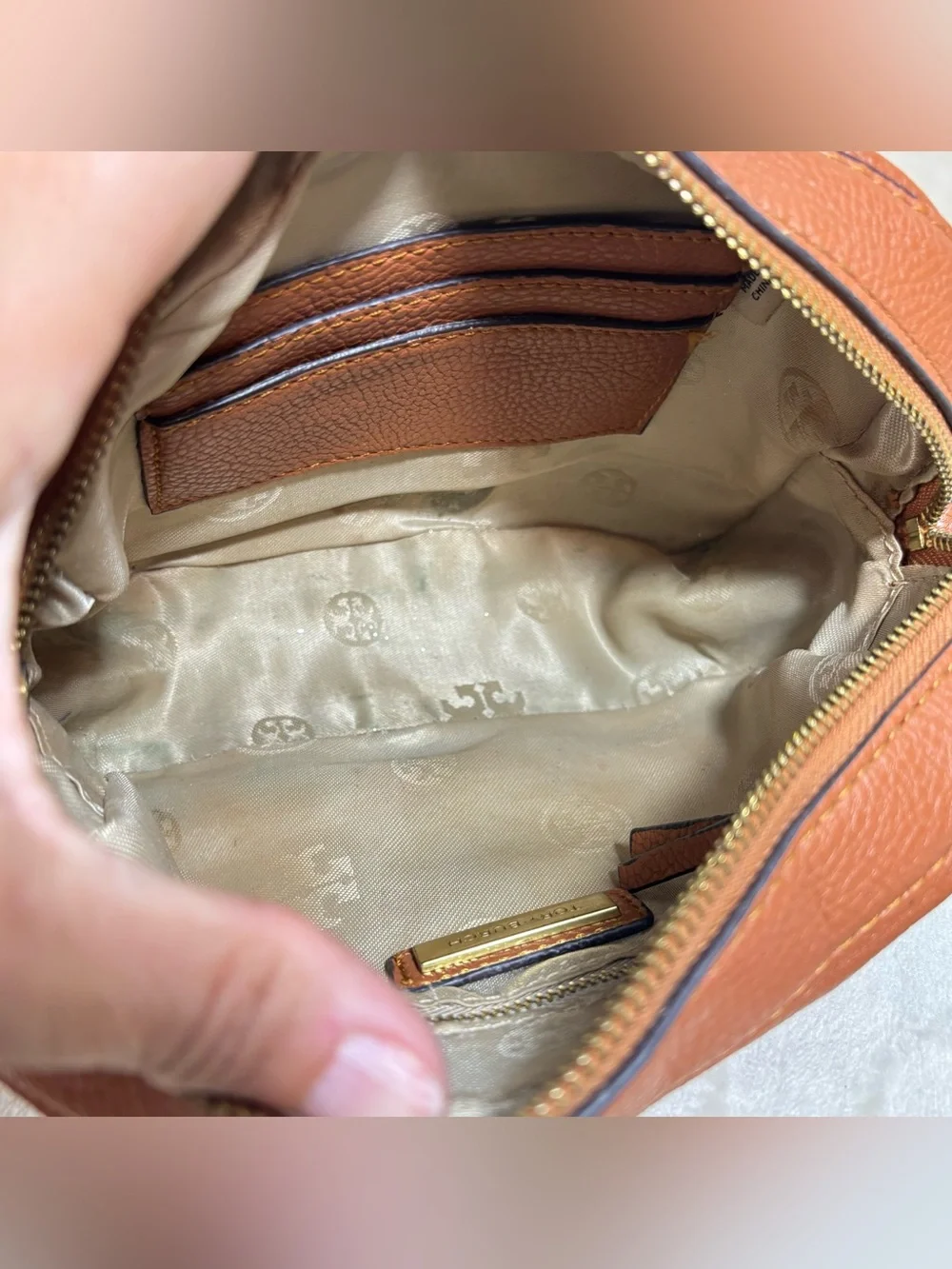 Tory Burch structured pebbled
